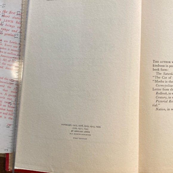 Selected Short Stories of Sinclair Lewis - Red and Gold Cover - Picture 5 of 6